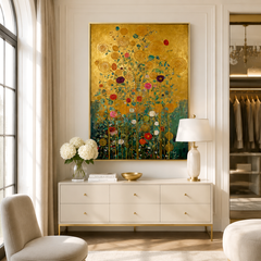 Radiant Spirals – Textured Floral Oil Painting