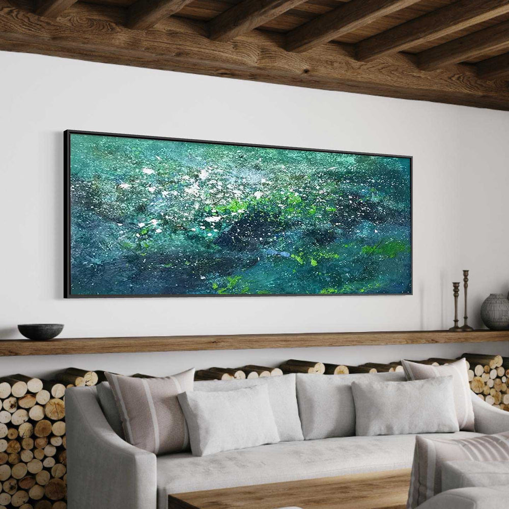 Original Texture Oil Painting On Canvas Large Green Acrylic Painting Modern Abstract Living Room Wall Art
