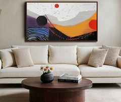 Eclipse Symphony – Textured Abstract Wall Art