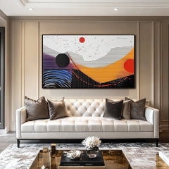 Eclipse Symphony – Textured Abstract Wall Art