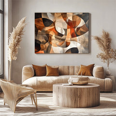 Earth Harmony: Modern Abstract Geometric Wall Art – Geometric Wall Art