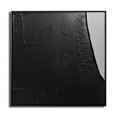 Edge of Obscurity: Black Textured Abstract Art – Textured Abstract Wall Art
