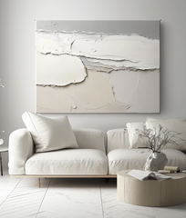 Eternal Horizon: Wabi – Wabi-Sabi Textured Abstract Wall Art