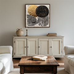 Golden Balance-Abstract Minimalist Painting