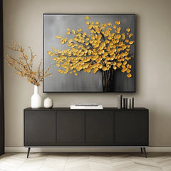 Gold Tree Abstract Oil Painting