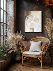 Neutral Large Textured Abstract Artwork – Chic Minimalist Wall Decor for Modern Interiors