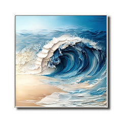 Abstract Ocean Art – Palette Knife Masterpiece for Coastal or Contemporary Homes