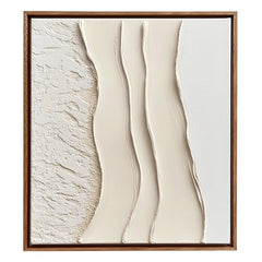 Neutral Beige Abstract Wall Art – Elegant Curved Lines for Minimalist Spaces