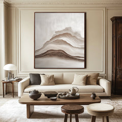 Serenity Peaks Wall Art- Framed Abstract Mountain Landscape – Landscape Wall Art