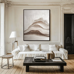Serenity Peaks Wall Art- Framed Abstract Mountain Landscape – Landscape Wall Art