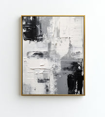 Monochrome Essence – Textured Abstract Wall Art