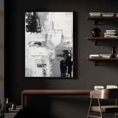 Monochrome Essence – Textured Abstract Wall Art