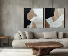 Harmony of Forms-Modern Abstract Geometric Textured Wall Art – Textured Geometric Wall Art