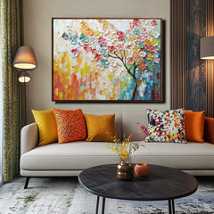 Blooming Essence – Textured Floral Oil Painting