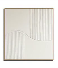 Linear Serenity-Neutral Tones Textured Abstract Wall Art with – Wabi-Sabi Textured Abstract Wall Art