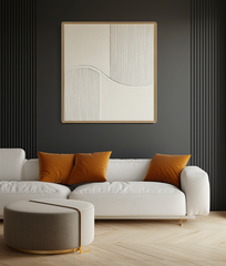 Linear Serenity-Neutral Tones Textured Abstract Wall Art with – Wabi-Sabi Textured Abstract Wall Art