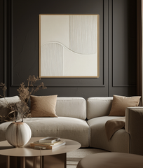 Linear Serenity-Neutral Tones Textured Abstract Wall Art with – Wabi-Sabi Textured Abstract Wall Art