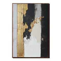 Golden Fracture – Textured Abstract Wall Art