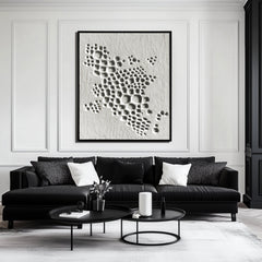Cellular Drift – Wabi-Sabi Textured Wall Art