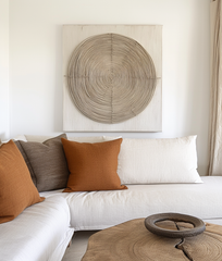Echo of Time – Textured Circular Spiral Pattern Wall Art, Minimalist Abstract Art
