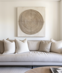 Echo of Time – Textured Circular Spiral Pattern Wall Art, Minimalist Abstract Art