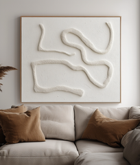 Serenity Flow: Textured Minimalist Abstract Wall Art – Wabi-Sabi Textured Abstract Wall Art