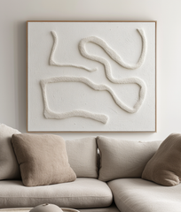 Serenity Flow: Textured Minimalist Abstract Wall Art – Wabi-Sabi Textured Abstract Wall Art