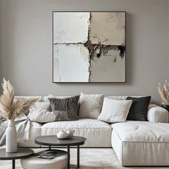 Earthy Balance-Wabi – Sabi Textured Abstract Wall Art