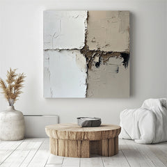 Earthy Balance-Wabi – Sabi Textured Abstract Wall Art