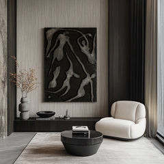 Fluid Silhouettes: Abstract Art – Textured Abstract Wall Art