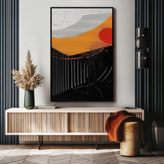 Rhythmic Curves: Abstract Flow – Textured Abstract Wall Art