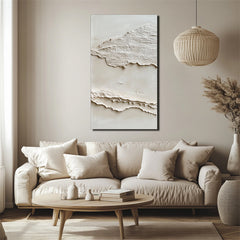 Ethereal Layers: Contemporary Impasto Diptych – Elegant Neutral Abstract Wall Art