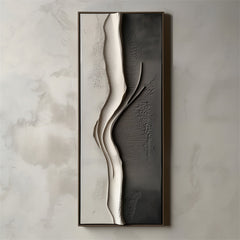 Serene Horizons – Modern Textured Abstract Landscape Painting for Living Room or Office Decor