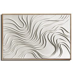 Flowing Essence: Textured Waves – Textured Seascape Oil Painting