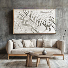 Flowing Essence: Textured Waves – Textured Seascape Oil Painting