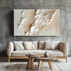 Ethereal Coast: Textured Diptych – Textured Seascape Oil Painting