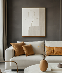Linear Harmony – Wabi – Sabi 3D Textured Abstract Wall Art – Minimalist Home Decor