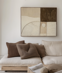 Earthbound Harmony – Textured Geometric Wall Art
