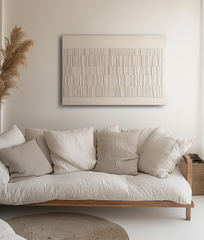 Linear Waves – Wabi-Sabi Inspired Handmade Wall Art – Modern 3D Abstract Home Decor