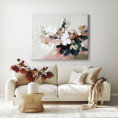Blossom Haven – Textured Floral Wall Art