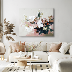 Blossom Haven – Textured Floral Wall Art