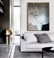 Monochrome Geometric Abstract Wall Art