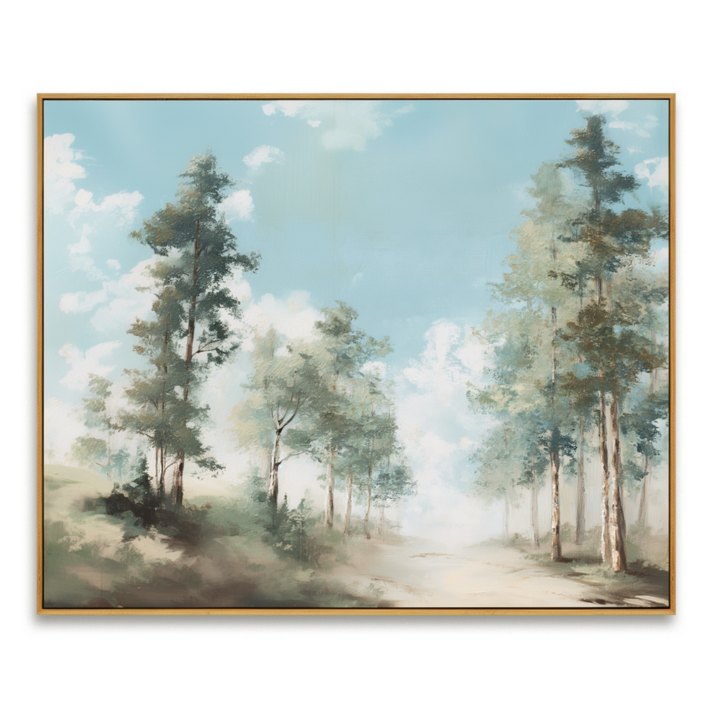 Open Woodland Path – Landscape Wall Art hand-painted wall art