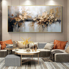 Golden Reverie-Textured Abstract Gold Painting