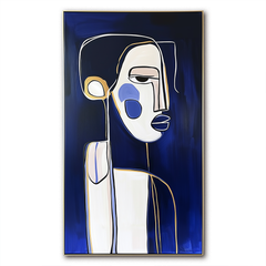 Midnight Contours-Abstract Line – Figurative Wall Art