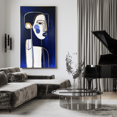 Midnight Contours-Abstract Line – Figurative Wall Art