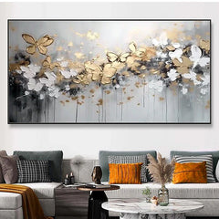 Wings of Light-Textured Butterfly Abstract Oil Painting