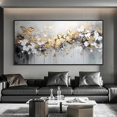 Wings of Light-Textured Butterfly Abstract Oil Painting