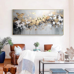 Wings of Light-Textured Butterfly Abstract Oil Painting