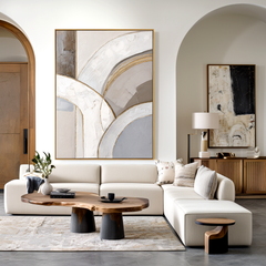 Gentle Arches – Neutral Abstract Textured Wall Art